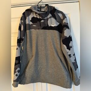 Nike Black and Gray Camo Men's Hoodie